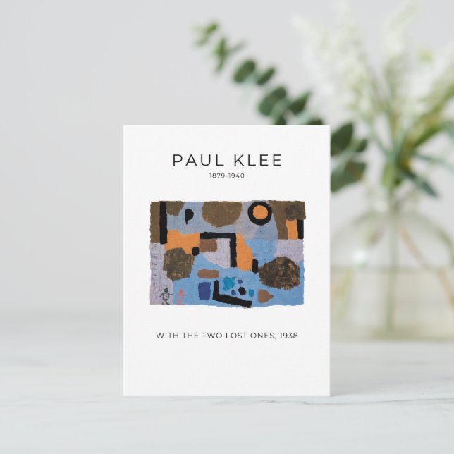 Paul Klee, med två Borttappadar - Abstrakt Art Vykort (Stående Fram)
