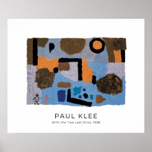 Paul Klee, med två Borttappadar - konst Poster