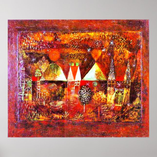Paul Klee - Nocvändal Festivity, berömd-målning Poster (Framsidan)