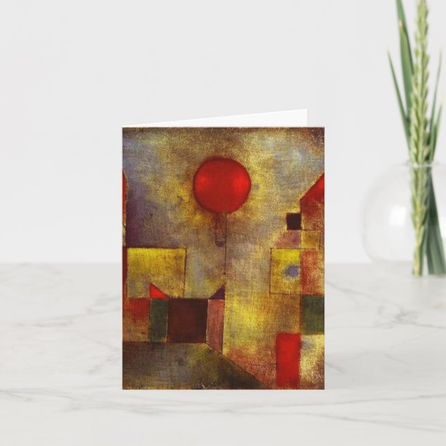 Paul Klee noterar den röda ballongen kortet Kort (Framsida)
