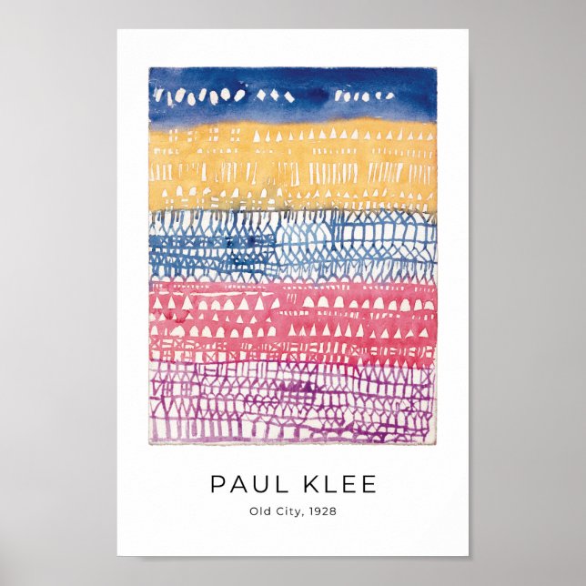 Paul Klee, Old City, 1928 - Colorful Abstrakt Art Poster (Framsidan)
