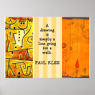 Paul Klee Paintings och Paul Klee Quote Poster