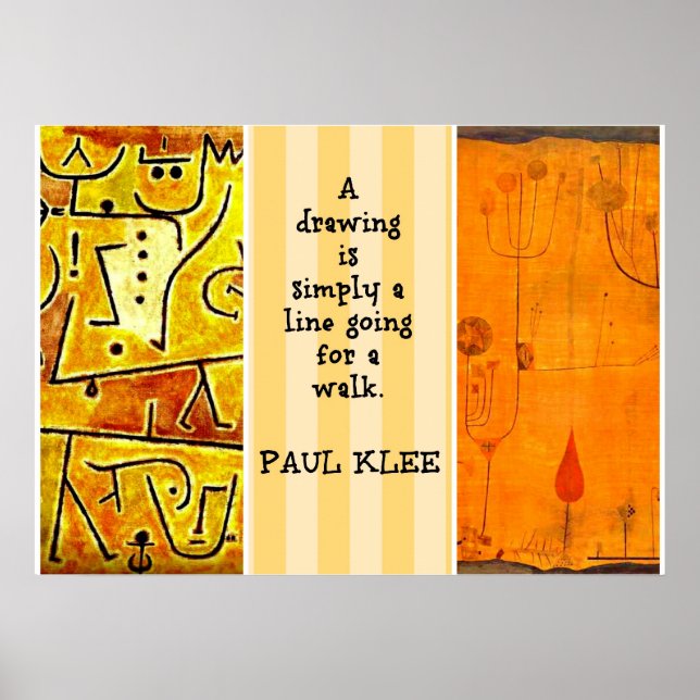 Paul Klee Paintings och Paul Klee Quote Poster (Framsidan)