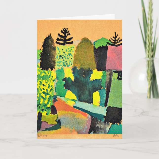 Paul Klee - Park, abstrakt konst Kort (Framsida)