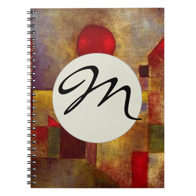 Paul Klee Red Balloon Art Print Abstrakt Anteckningsbok (Framsidan)