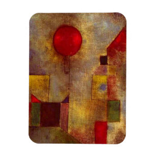 Paul Klee Red Balloon Colorful Abstrakt Magnet