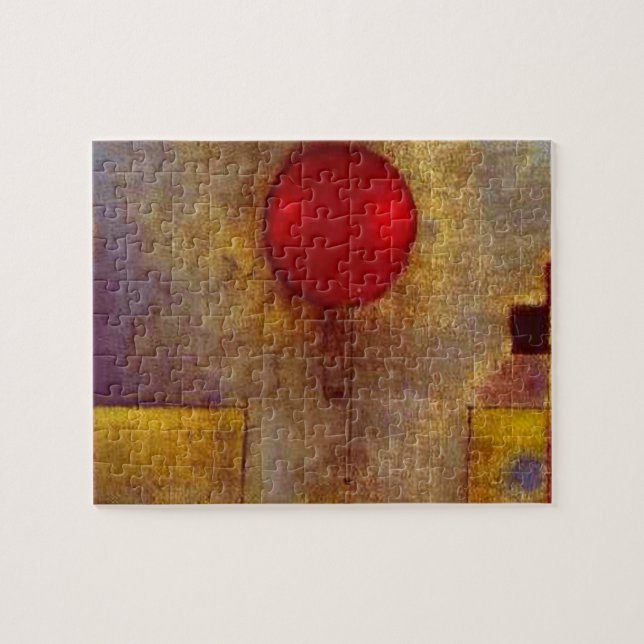 Paul Klee Red Balloon Colorful Abstrakt Pussel (Horisontell)