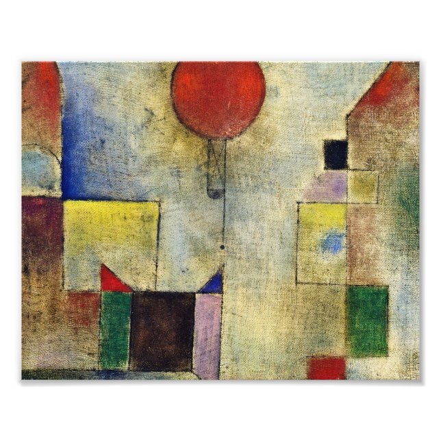 Paul Klee - Red Balloon Fototryck (Framsidan)