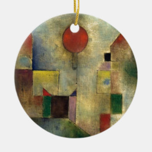 Paul Klee Red Balloon Julgransprydnad Keramik