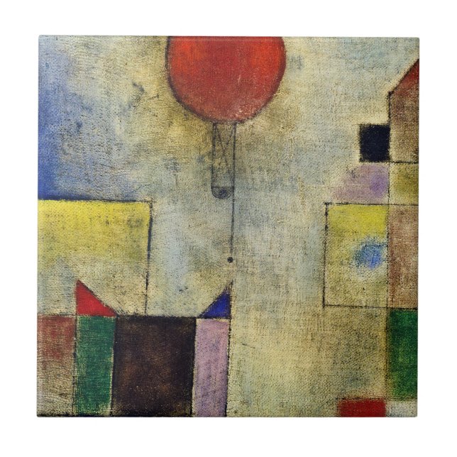 Paul Klee - Red Balloon Kakelplatta (Framsidan)