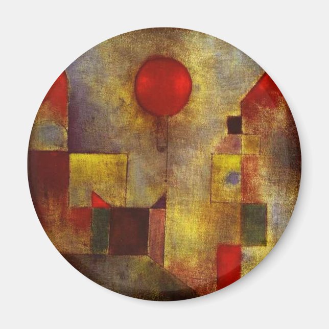 Paul Klee Red Balloon Magnet (Framsidan)
