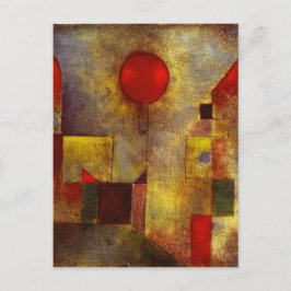 Paul Klee Red Balloon Postcard Vykort