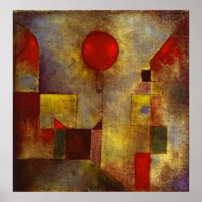 Paul Klee Red Balloon Poster (Framsidan)
