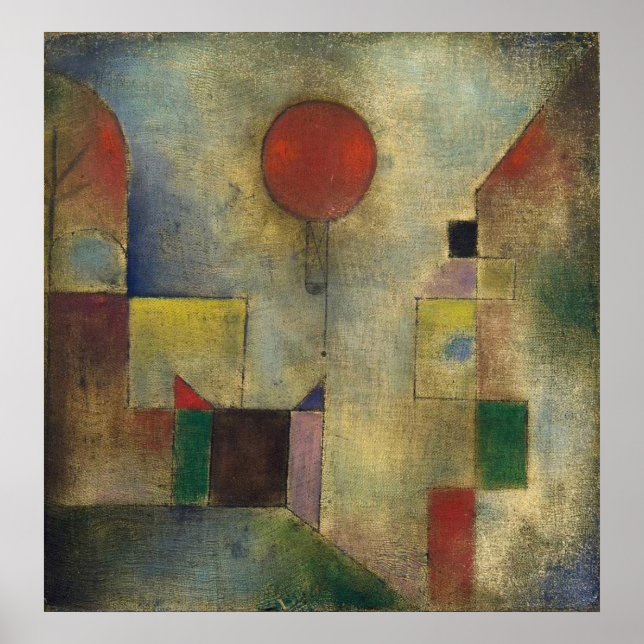Paul Klee Red Balloon Poster (Framsidan)