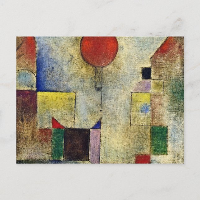 Paul Klee - Red Balloon Vykort (Framsida)