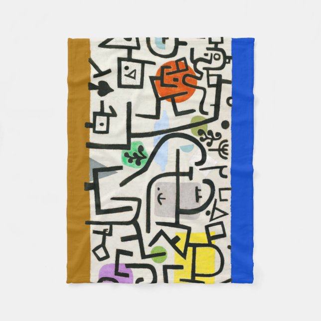 Paul Klee Rich Harbor Abstrakt Expressionism Fleecefilt (Framsidan)