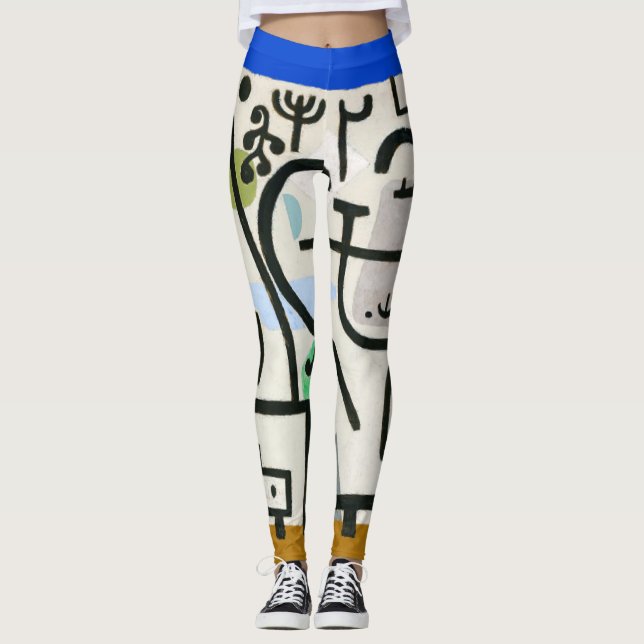 Paul Klee Rich Harbor Abstrakt Expressionism Leggings (Framsida)