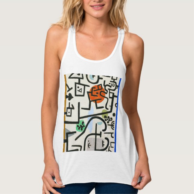 Paul Klee Rich Harbor Abstrakt Expressionism Linne Med Racerback (Framsida)