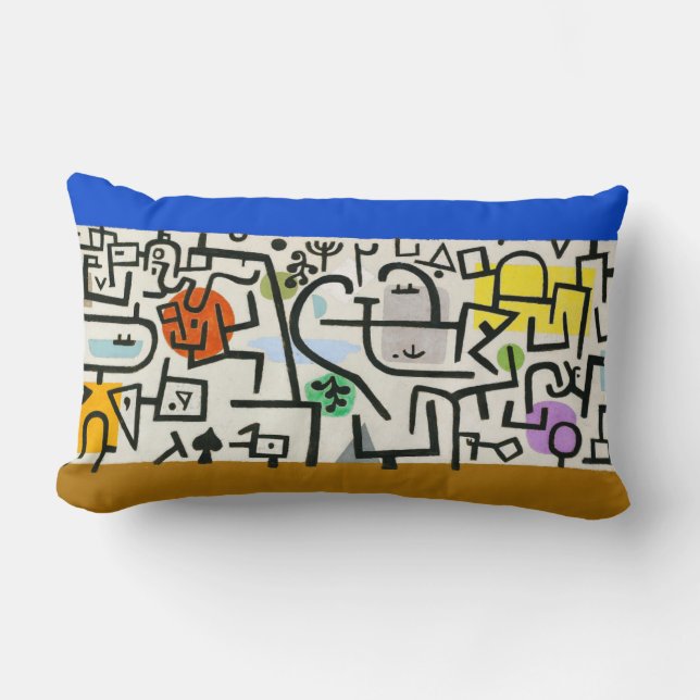 Paul Klee Rich Harbor Abstrakt Expressionism Lumbarkudde (Framsida)