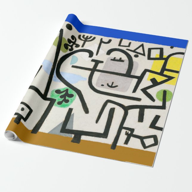 Paul Klee Rich Harbor Abstrakt Expressionism Presentpapper (Utrullad)