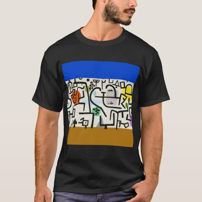 Paul Klee Rich Harbor Abstrakt Expressionism T Shirt (Framsida)