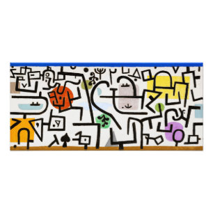 Paul Klee Rich Port Abstrakt Expressionistisk Kons Fototryck