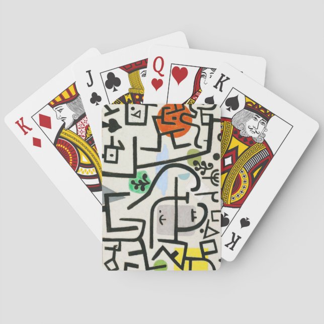 Paul Klee Rik Harbour Abstrakt Expressionism Casinokort (Baksidan)