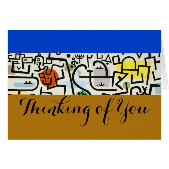 Paul Klee Rik Harbour Abstrakt Expressionism Hälsningskort (Framsidan Horizontal)