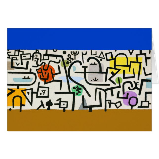 Paul Klee Rik Harbour Abstrakt Expressionism Hälsningskort (Framsidan Horizontal)