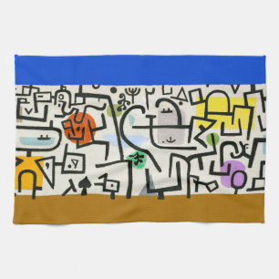 Paul Klee Rik Harbour Abstrakt Expressionism Kökshandduk