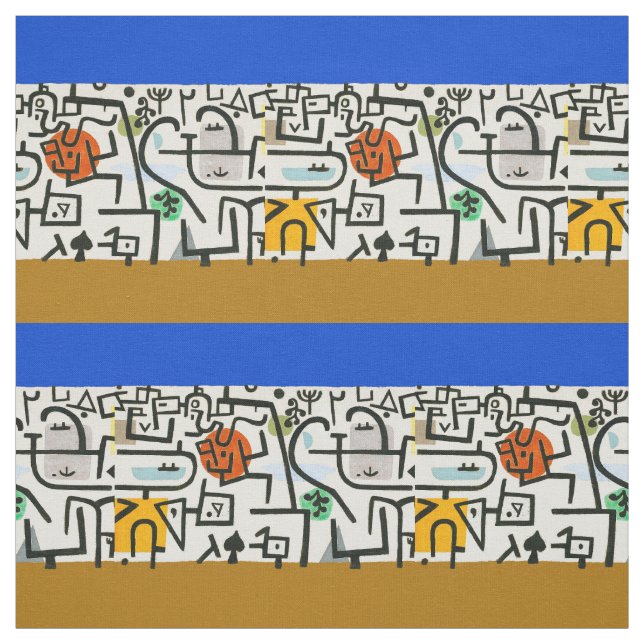 Paul Klee Rik Harbour Abstrakt Expressionism Tyg (Provkarta)