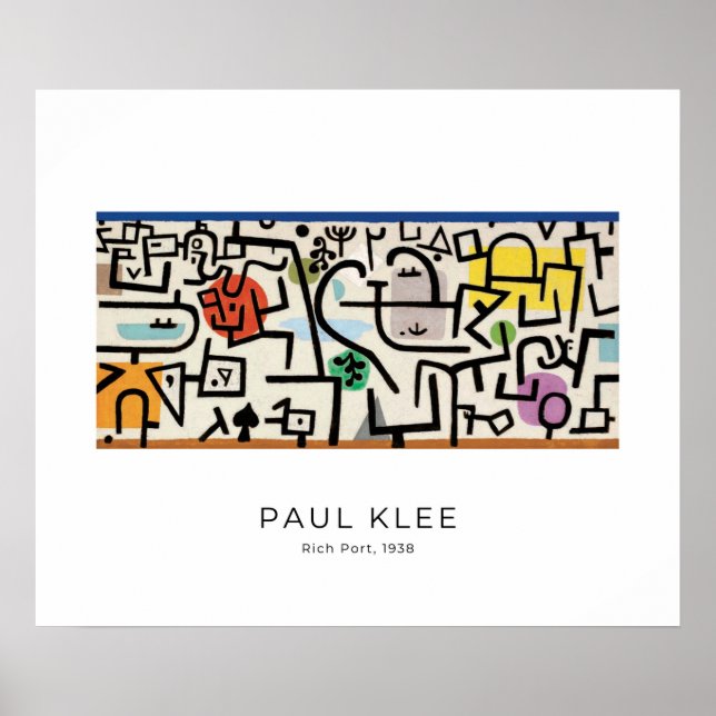 Paul Klee, Rik Port Abstrakt Modern Fine Art Poster (Framsidan)