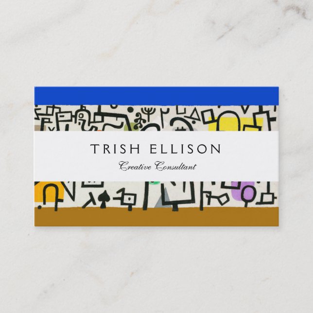 Paul Klee Rik Port Harbour Abstrakt Travel Visitkort (Framsida)