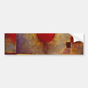 Paul Klee Röd Ballong Abstrakt Färgrik Konst Bildekal