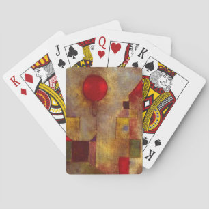 Paul Klee Röd Ballong Abstrakt Färgrik Konst Casinokort