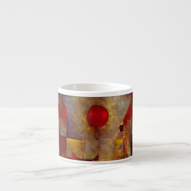 Paul Klee Röd Ballong Abstrakt Färgrik Konst  Espressomugg (Framsidan)