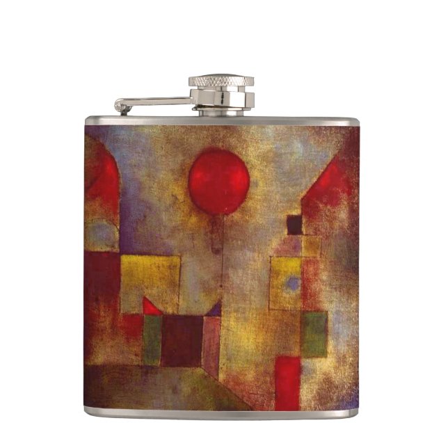 Paul Klee Röd Ballong Abstrakt Färgrik Konst  Fickplunta (Framsidan)