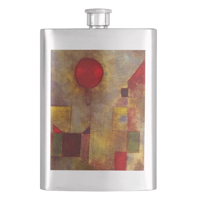 Paul Klee Röd Ballong Abstrakt Färgrik Konst  Fickplunta (Framsidan)