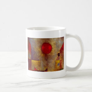 Paul Klee Röd Ballong Abstrakt Färgrik Konst Kaffemugg