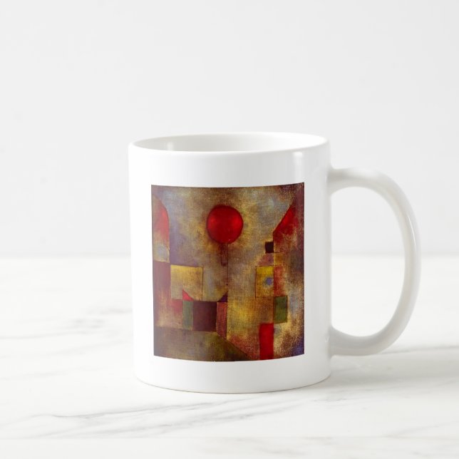Paul Klee Röd Ballong Abstrakt Färgrik Konst  Kaffemugg (Höger)