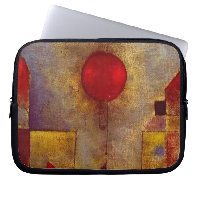 Paul Klee Röd Ballong Abstrakt Färgrik Konst  Laptop Fodral (Framsidan)