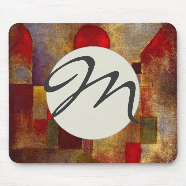 Paul Klee Röd Ballong Abstrakt Färgrik Konst  Musmatta (Framsidan)