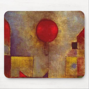 Paul Klee Röd Ballong Abstrakt Färgrik Konst Musmatta