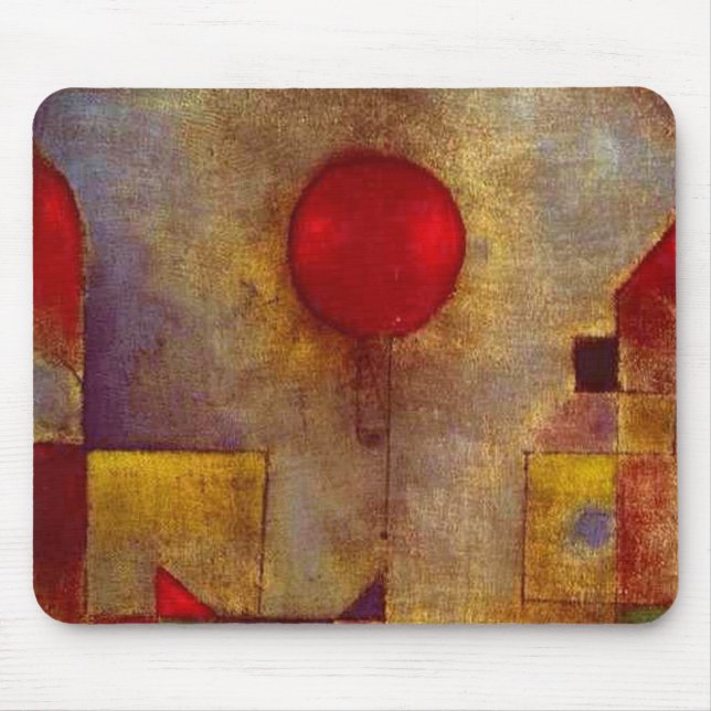 Paul Klee Röd Ballong Abstrakt Färgrik Konst  Musmatta (Framsidan)