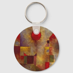 Paul Klee Röd Ballong Abstrakt Färgrik Konst Nyckelring