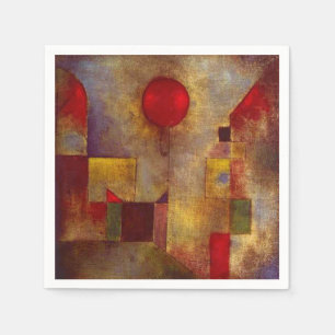 Paul Klee Röd Ballong Abstrakt Färgrik Konst Pappersservett
