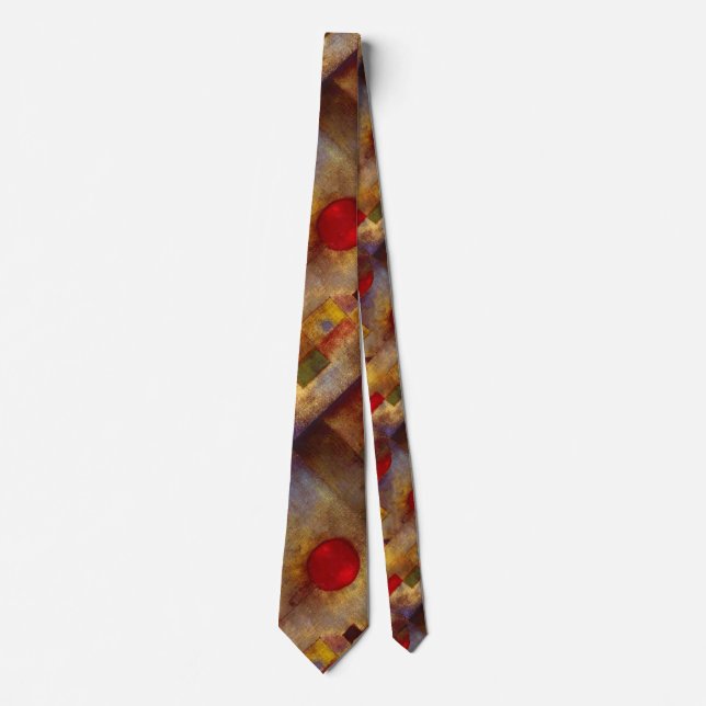Paul Klee Röd Ballong Abstrakt Färgrik Konst  Slips (Framsida)