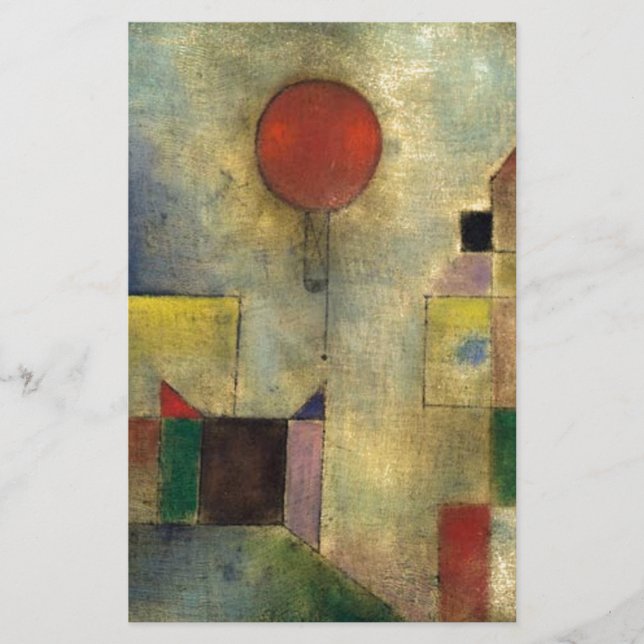Paul Klee Röd ballong Brevpapper (Framsida)