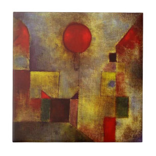 Paul Klee röd ballong Kakelplatta