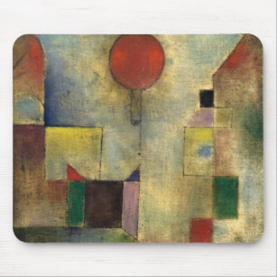 Paul Klee röd ballong Musmatta